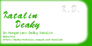katalin deaky business card