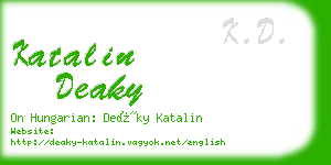 katalin deaky business card